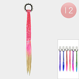 12PCS - Braided Hair Extension Bands