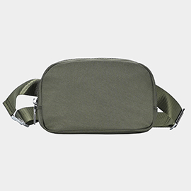 Solid Nylon Crossbody Bag