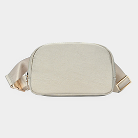 Solid Nylon Crossbody Bag