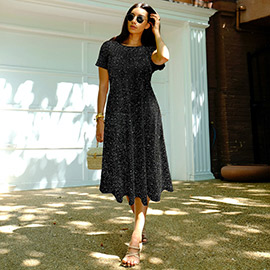 Bling Studded Pleated Dress