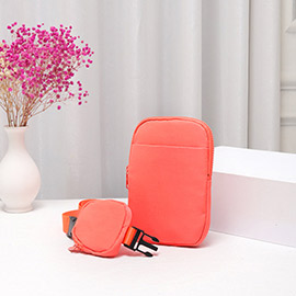 Solid Nylon Sling Bag / Crossbody Bag