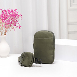 Solid Nylon Sling Bag / Crossbody Bag