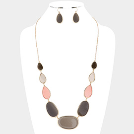 Lucite Link Long Necklace