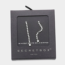 Secret Box _ Sterling Silver Dipped Stone Pointed Linear Dangle Earrings
