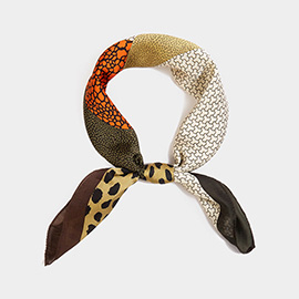Animal Abstract Printed Square Scarf