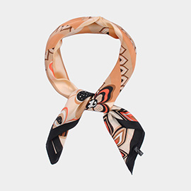 Flower Leaf Printed Square Scarf
