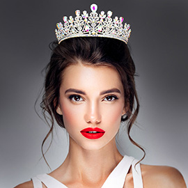 Teardrop Stone Accented Princess Tiara