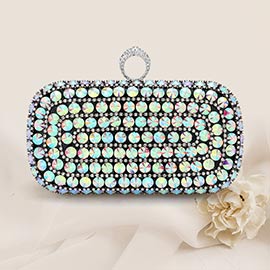 Bling Stone Embellished Evening Clutch / Tote / Crossbody Bag