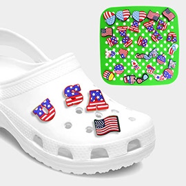 30PCS - American Flag USA Shoe Deco Charms