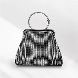 Rhinestone Embellished Evening Tote / Crossbody Bag