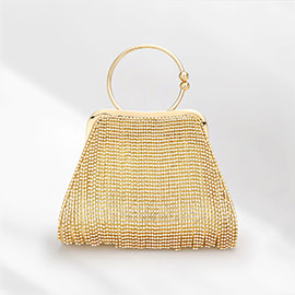 Rhinestone Embellished Evening Tote / Crossbody Bag