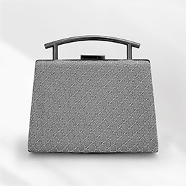 Pattern Detailed Shimmery Evening Tote / Crossbody Bag