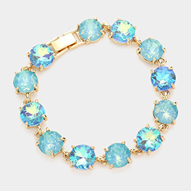 Round Stone Link Evening Bracelet