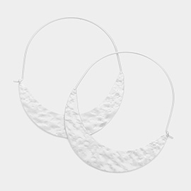 Textured Metal Dangle Earrings