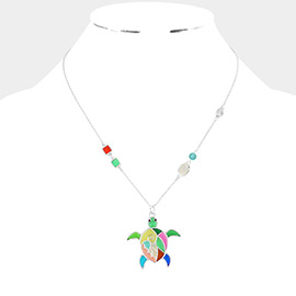 Colorful Turtle Pendant Necklace