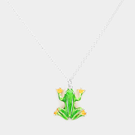 3D Frog Pendant Necklace
