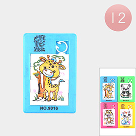 12PCS - Sliding Puzzle Animal Teaser IQ Game Toys