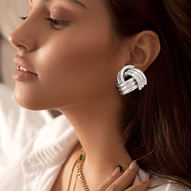 Metal Knot Earrings