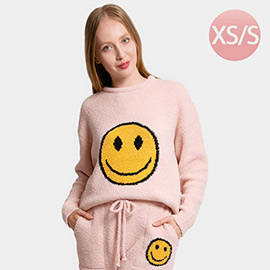 Smile Accented Crewneck Sweater Top