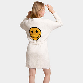 Smile Accented Side Pocket Belt Robe