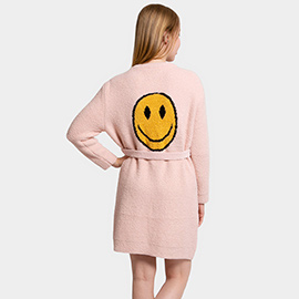 Smile Accented Side Pocket Belt Robe