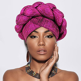Bling Braided Turban Hat