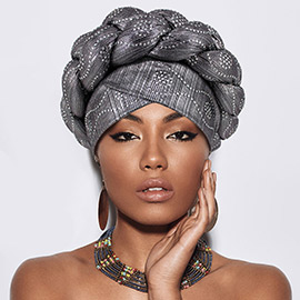 Bling Braided Turban Hat