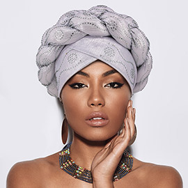 Bling Braided Turban Hat