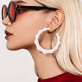 Colored Bamboo Hoop Earrings