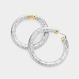 Colored Shiny Tube Hoop Earrings