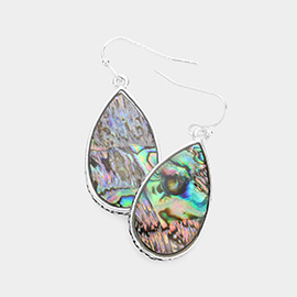 Abalone Teardrop Dangle Earrings