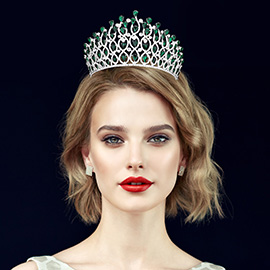 Teardrop Stone Accented Princess Tiara