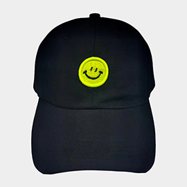 Smile Accented Solid Baseball Cap