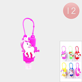 12PCS - Hand Sanitizer with Unicorn Silicone Holders