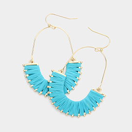 Raffia Wrapped Dangle Earrings