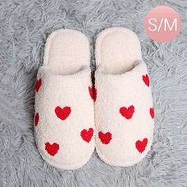 Heart Print Soft Home Indoor Floor Slippers