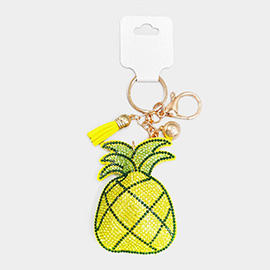 Bling Pineapple Tassel Keychain