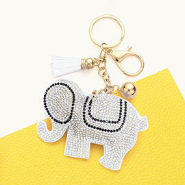 Bling Elephant Tassel Keychain