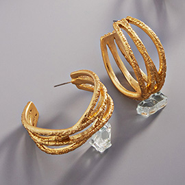 Split Metal Hoop Earrings
