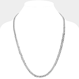 6 Diamond Cut Stainless Steel 24 Inch 6.2mm Cuban Metal Chain Necklace