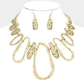 Abstract Metal Link Necklace