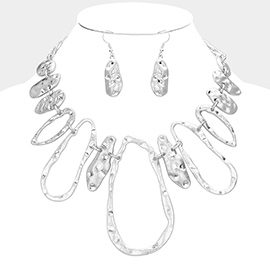 Abstract Metal Link Necklace