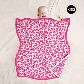 Leopard Patterned Reversible Kids Throw Blanket