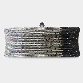 Ombre Rhinestone Evening Clutch / Tote Bag