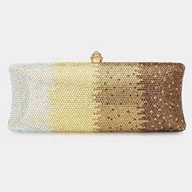 Ombre Rhinestone Evening Clutch / Tote Bag