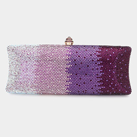 Ombre Rhinestone Evening Clutch / Tote Bag
