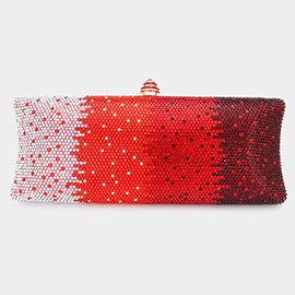 Ombre Rhinestone Evening Clutch / Tote Bag
