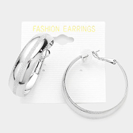 1.5 Inch Metal Hoop Earrings