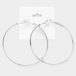 2.4 Inch Metal Hoop Earrings