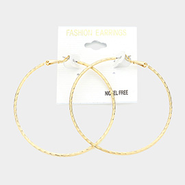 2.4 Inch Metal Hoop Earrings